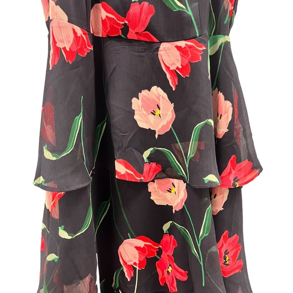 TOMMY HILFIGHER Printed Chiffon Tier Maxi Dress Women’s size 4 - Picture 6 of 9